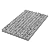 Chenille Bathroom Rug Mat with Non Slip Rubber Backing for Home Decor Light Grey
