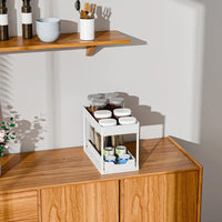Multi-Purpose Pull-Out Storage Organizers Under Sink Organizers Rack for Bathroom Kitchen White
