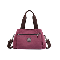 Crossbody Bag 3-Compartments Satchel Handbags Purse Messenger Shoulder Bag Red