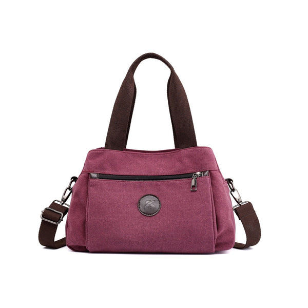 Crossbody Bag 3-Compartments Satchel Handbags Purse Messenger Shoulder Bag Red