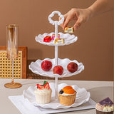 10 PCS Cake Stand Set with 6 Tiered Cupcake Stands 4 Square Trays for Party Wedding Dessert