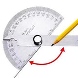 0-180 Degree Stainless Steel Protractor Angle Finder Arm Measuring Gauge Ruler Style 2