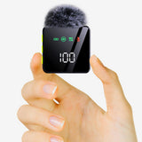 Mini Wireless Lavalier Microphone for iPhone Android with Noise Reduction Black