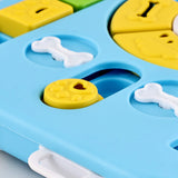 Dog Puzzle Feeder Slow Feeding Interactive Toy Anti-Choking Puzzle Bowl for Dogs Blue