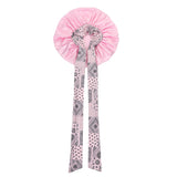 Double Layer Satin Sleep Bonnet Cap for Curly and Braided Hair Pink
