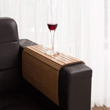 Flexible Sofa Arm Tray Wooden Couch Armrest Table Foldable Armrest Coffe Cup Holder