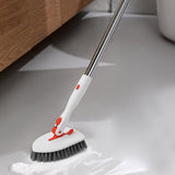 3-in-1 Cleaning Brush Kit with Adjustable Hndle and 4Pcs Brush Replacements