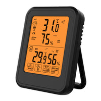 Indoor Digital Thermometer Wireless Humidity Meter with Remote Temperature Sensor Black
