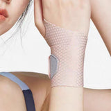 2PCS Fitness Wrist Support Brace Elastic Wrist Guards for Gym Training and Sports Skin Color
