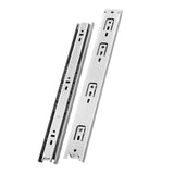 2 Pcs 3-Section Drawer Slides Stainless Steel Full Extension