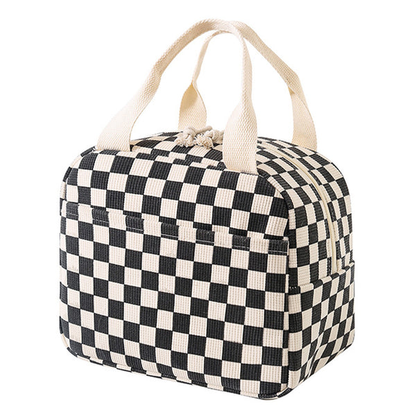 Cute Corduroy Lunch Bag Insulated Lunch Tote Bag for Work Picnic Travel Style 1
