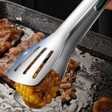 3Pcs 304 Stainless Steel Cooking Tongs for Food Salad BBQ