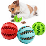 Pet Dog Chew Ball Toy Rubber Teeth Cleaning Bite Ball Puppy Treat Ball