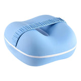 Knee Pillow with Ice Silk Pillowcase Leg Support Pillow with Elastic Strap for Side Sleeping