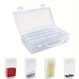 64-Compartment Storage Organizer Box for Diamond Painting Beads & Accessories