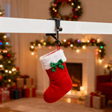2-in-1 Christmas Stocking and Garland Hanger for Fireplace Mantel with Non-Slip Pads