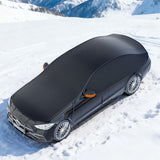 Half Car Cover Top Hail Protector Car Cover for Ice and Snow with Reflective Strips
