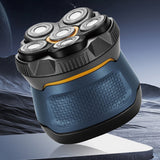 Electric Head Shaver for Bald Grooming Smooth Razor with LED Display Gray Blue