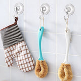 5PCS Clear Suction Cup Christmas Wreath Hooks for Window and Tile Decor