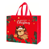 24 Pcs Christmas Halloween Gift Bags Nonwoven with Handles Red