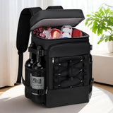 25L Insulated Cooler Backpack Freshness Preservation Backpack - Black
