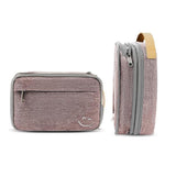 Portable Cord Organizer Travel Electronic Organizer Case for USB Cable Chargers Pink