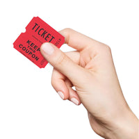 1000Pcs Tacticai Raffle Tickets for Carnivals Events Entry Reward Fundraiser Prizes Red