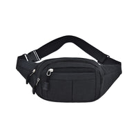 Unisex Sling Bag Chest Pack Fanny Pack Sports Waist Bag Wallet Black