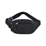 Unisex Sling Bag Chest Pack Fanny Pack Sports Waist Bag Wallet Black