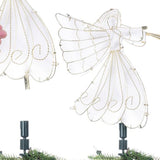 Twist-On Christmas Tree Topper Holder with Stabilizing Support for Tree Decor
