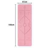 TPE Yoga Mat Non-Slip Workout Mat with Alignment Lines