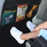 2 PCS Rear Auto Seat Back Covers and 3 Compartment Organizer Box