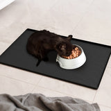 Under Sink Silicone Mat Raised Edge for Cabinet Floor Protection Black