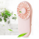 Portable Handheld Mini Fan Rechargeable USB Cooling Fan for Travel Hiking Camping Pink