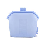 Wide Mouth Stand Up Silicone Sealed Food Storage Bag for Kitchen Use Blue