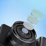8K Digital Camera 18X Zoom Dual Lens Camera for for Video Black