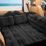 Inflatable Travel Car Air Mattress Back Seat Bed and Rest W/Pillows Pump and Bag Black