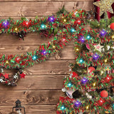 5M Christmas Garland with String Lights Hanging Tinsel Decoration for Xmas Tree