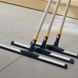 81-130cm Adjustable Telescopic Floor Squeegee 180 Degrees Swivel Water Broom for Bathroom Garage Window Cleaning Navy