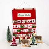 Christmas Advent Calendar Candy Bag Wall Hanging Storage Sack Xmas Decor with 24 Pockets