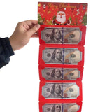 10-Slot Foldable Christmas Red Envelope Holder with Gold Foil Stamping – Holiday Money Gift Envelope Organizer Red