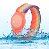 2PCS Protective Cover Wristband Nylon Air Tag Band Anti-lost for Airtag Orange