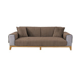 Universal Flannel Sofa Cushion Slipcover Non-Slip Thickened Sofa Cushion Towel Brown