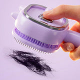 Cat Ear Electric Spray Hair Brush with One Click Cleaning Purple