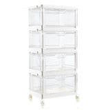 4 Tier Clear Storage Bins with Lids for Bedroom Living Room