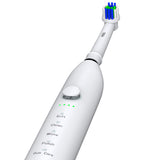 Rotating Electric Toothbrush with 5 Modes 8 Brush Heads for Home Travel White