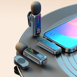 Wireless Lavalier Microphone – Magnetic Mini Mic with LED for Phones