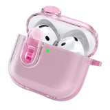 Earphones Case for Apple AirPods 4 – Soft TPU Clear Protective Case Pink