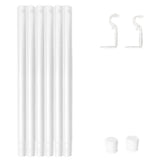 Curtain Rods Set Metal Splicing Curtain Poles White