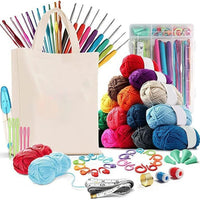 73Pcs Set Beginner Knitting Kit Handmade Needlework Tool  Set with Storage Bag